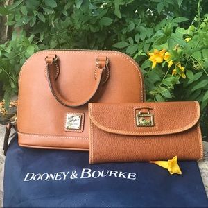 Dooney & Bourke Camel Leather Mini crossbody Bag